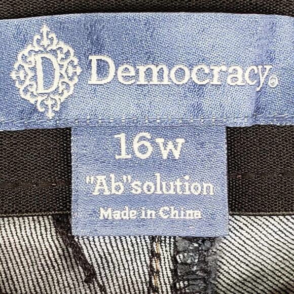 Democracy Jean Womens Plus Size 16 Blue Ab Solution High Rise Skinny Stretch - Picture 4 of 13